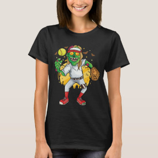 ゾンビ ソフトボール バッター ハロウィン Tシャツ
