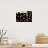 ゾンビ「ゾンビに用心」ハロウィンポスター ポスター (キッチン)