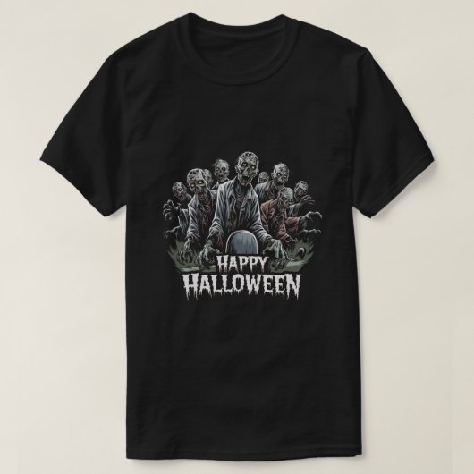 ゾンビ：ハッピーハローウィン Tシャツ (デザイン正面)