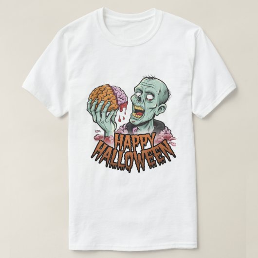 ゾンビ：ハッピーハローウィン Tシャツ (デザイン正面)