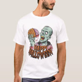 ゾンビ：ハッピーハローウィン Tシャツ (正面)