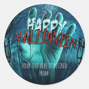 ゾンビ ハッピー ハロウィン パーティーグッズ ラウンドシール