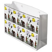 ゾンビ ハロウィン ランド 大型 ギフト バッグ ラージペーパーバッグ (裏面アングル)