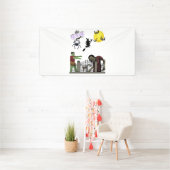 ゾンビ ハロウィン ランド 4x8 ビニール バナー 横断幕 (インサイチュ)