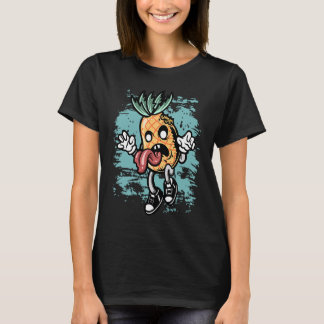 ゾンビ パイナップル グラフィック ゾンビ ハロウィン コスチューム Tシャツ
