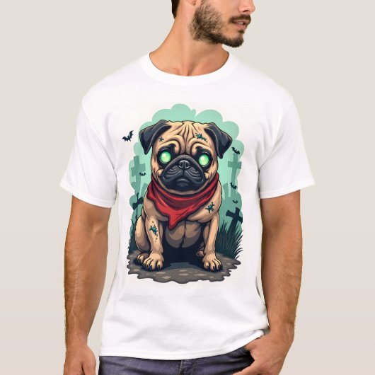ゾンビ・パグ・パレード Tシャツ (正面)