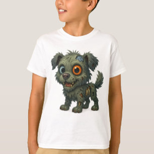 ゾンビ・パピー かわいいハロウィン・ドッグTシャツ Tシャツ