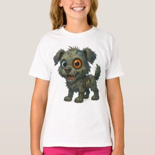 ゾンビ・パピー かわいいハロウィン・ドッグTシャツ Tシャツ