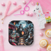 ゾンビ、ピエロ、Vamp、ドールハロウィン幽霊のよく出るー ペーパープレート (パーティー)