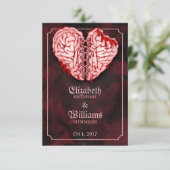 ゾンビ・ブレインズ・ウェディングRSVPカード 出欠カード (スタンド正面)