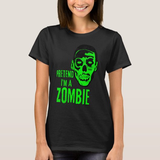 ゾンビ モンスター 顔 怖い ハロウィン Tシャツ (正面)
