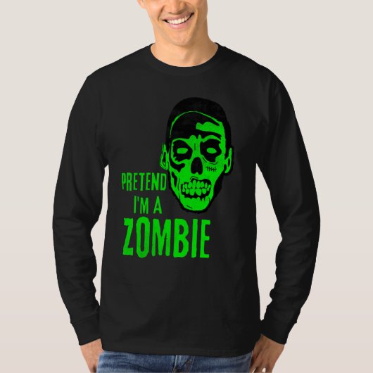 ゾンビ モンスター 顔 怖い ハロウィン Tシャツ (正面)