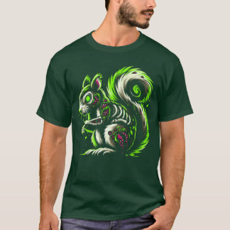 ゾンビ リス ダーク ハロウィン ホラー スケルトン クリ Tシャツ