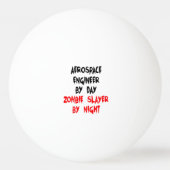 ゾンビ・レイヤー航空宇宙技術者 卓球ボール (裏面)