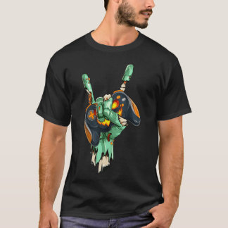 ゾンビ ロック ハンド モンスター ゲーム コントローラー Tシャツ