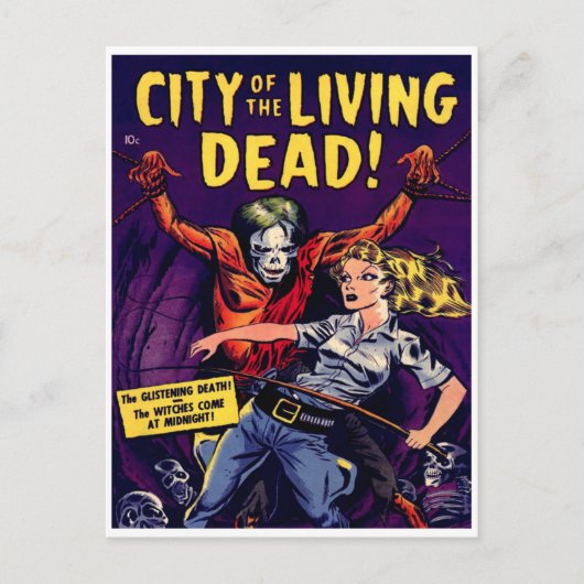 ゾンビ – ヴィンテージホラー漫画 ポストカード (正面)