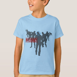 ゾンビ-散弾銃のリロードのゲームのゲーマー--を撃って下さい Tシャツ