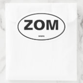 ゾンビ 楕円形シール (バッグ)