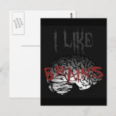 ゾンビ：私は脳が好き ポストカード (正面/裏面)