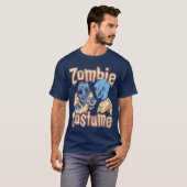 ゾンビ 血まみれ 笑える コスチューム ハロウィン ホラー ゾンビ Tシャツ (正面フル)