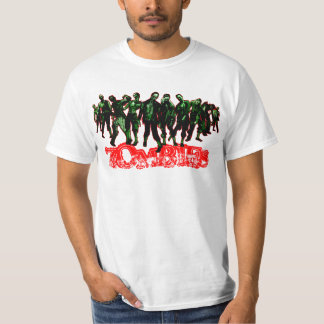 ゾンビ-赤い打撃-白いワイシャツ Tシャツ