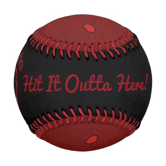 ゾンビ、野球 – ここを出てヒット 野球ボール (裏面)