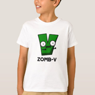 ゾンビ – V面白いハロウィーンゾンビアルファベットVプン Tシャツ