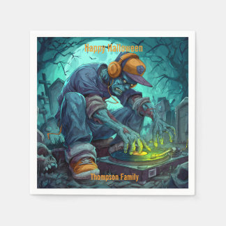 ゾンビDJレイヴハローウィンパーティビベス スタンダードカクテルナプキン