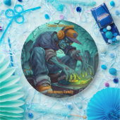 ゾンビDJレイヴハローウィンパーティビベス ペーパープレート (パーティー)