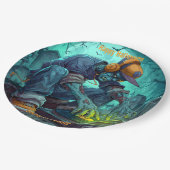 ゾンビDJレイヴハローウィンパーティビベス ペーパープレート (アングル)