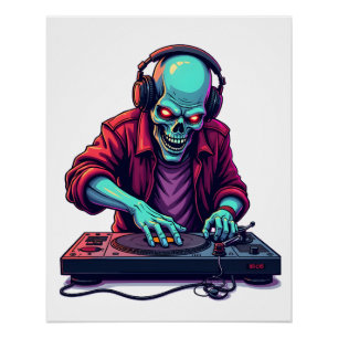 ゾンビDJ ミュージックフェスティバル ハロウィンTシャツ ポスター