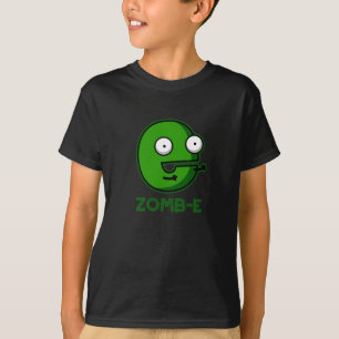 ゾンビE面白いハロウィンゾンビアルファベットパン Tシャツ