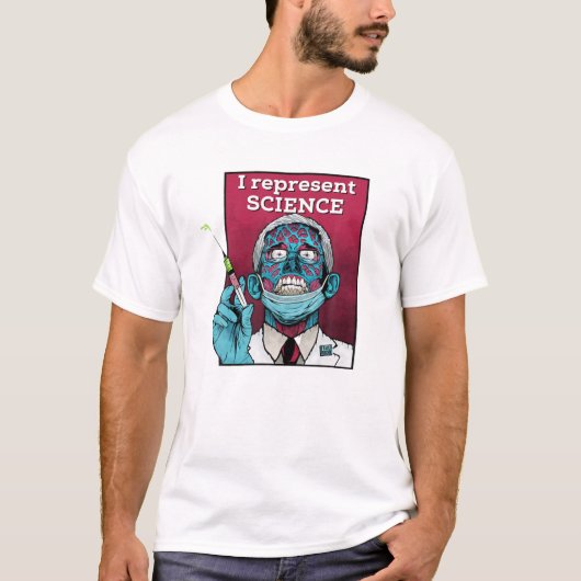 ゾンビFauci科学アンチマスク逮捕Fau博士 Tシャツ (正面)