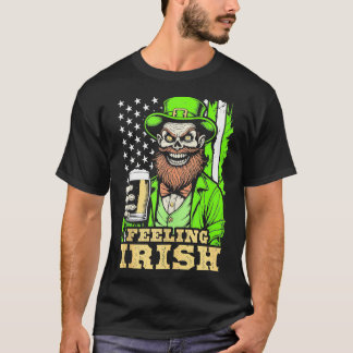 ゾンビSt patricks day感じのアイリッシュおもしろいビールUS Tシャツ