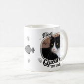ゾーおもしろいミーの猫写真クイーン コーヒーマグカップ (正面右)