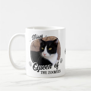 ゾーおもしろいミーの猫写真クイーン コーヒーマグカップ