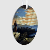 ゾーア南北戦争の天空の米国国旗 オーナメント (正面)