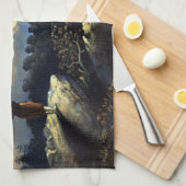 ゾーア南北戦争の天空の米国国旗 キッチンタオル (四つ折り)