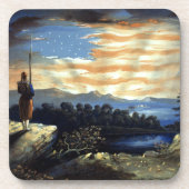 ゾーア南北戦争の天空の米国国旗 コースター (正面)