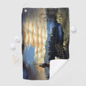 ゾーア南北戦争の天空の米国国旗 ゴルフタオル (インサイチュ)