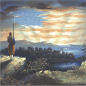 ゾーア南北戦争の天空の米国国旗 シール (正面)