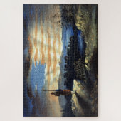 ゾーア南北戦争の天空の米国国旗 ジグソーパズル (縦)