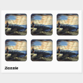 ゾーア南北戦争の天空の米国国旗 スクエアシール (シート)