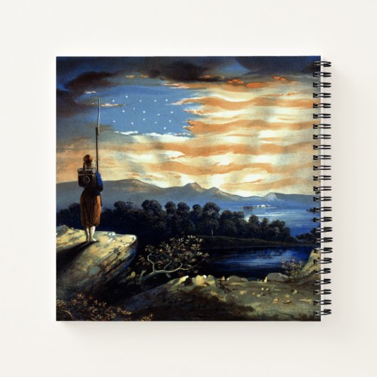 ゾーア南北戦争の天空の米国国旗 ノートブック (裏面)