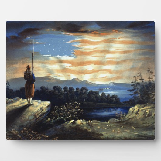 ゾーア南北戦争の天空の米国国旗 フォトプラーク (正面)