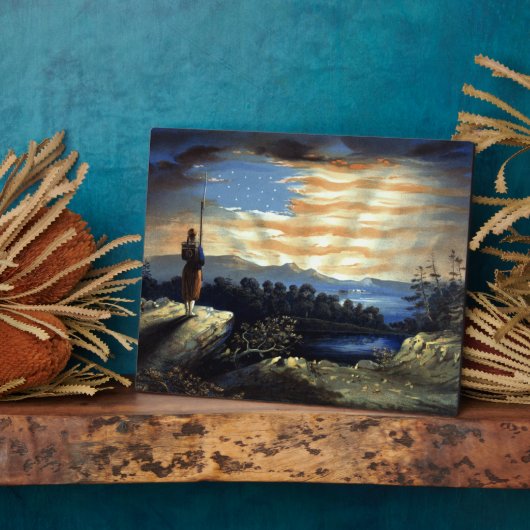 ゾーア南北戦争の天空の米国国旗 フォトプラーク (側面)