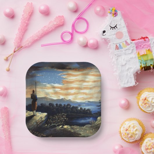 ゾーア南北戦争の天空の米国国旗 ペーパープレート (パーティー)