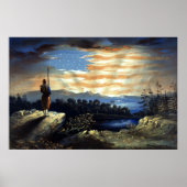 ゾーア南北戦争の天空の米国国旗 ポスター (正面)