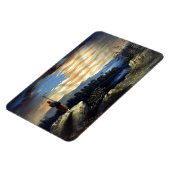 ゾーア南北戦争の天空の米国国旗 マグネット (左側)