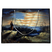 ゾーア南北戦争の天空の米国国旗 ラージペーパーバッグ (正面)